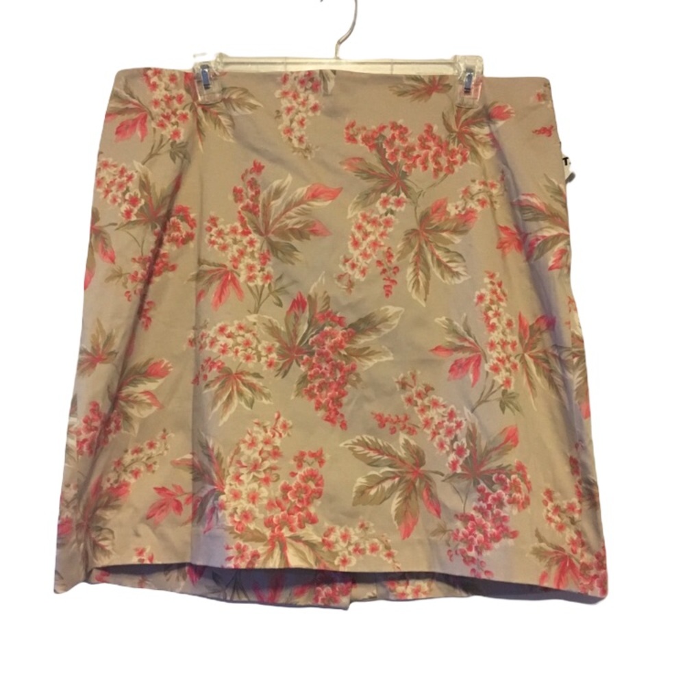 Jones New York signature skirt floral print tan skirt size 22W